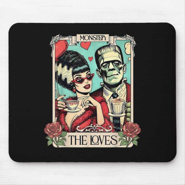 The Monster Frankenstein And Bride The Lovers Taro Mouse Pad (Front)