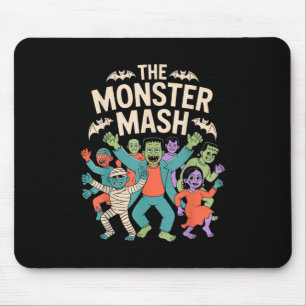 The Monster Mash Halloween Dance Party Cute Retro  Mouse Pad
