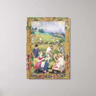 The Month of August: The Harvest Canvas Print