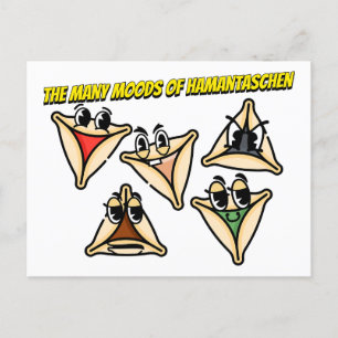 The Moods of Hamentashen Postcard