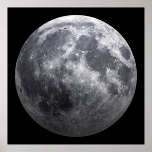 The Moon - 3D Effect Poster