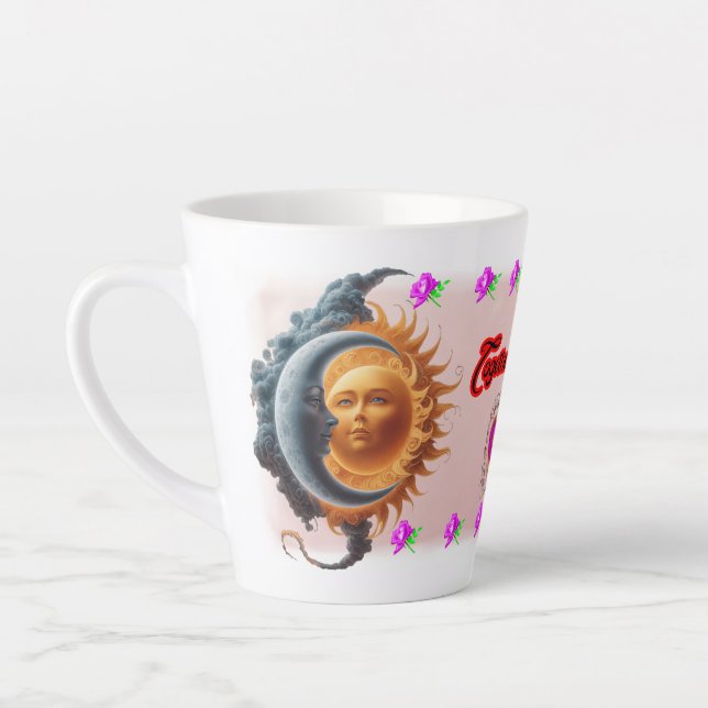The Moon and the Sun's on a Ceramic Coffee Latte Mug (Left)