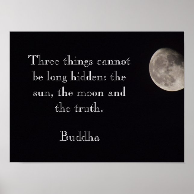 The moon and the truth - Buddha Quote - art print (Front)
