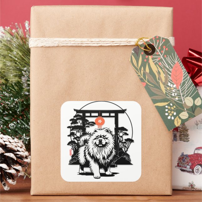 THE MOON GATE Chow Square Sticker (Holiday)