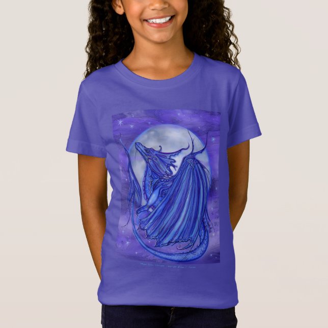 The "Moon Glow" Dragon fantasy by Renee Lavoie     T-Shirt (Front)