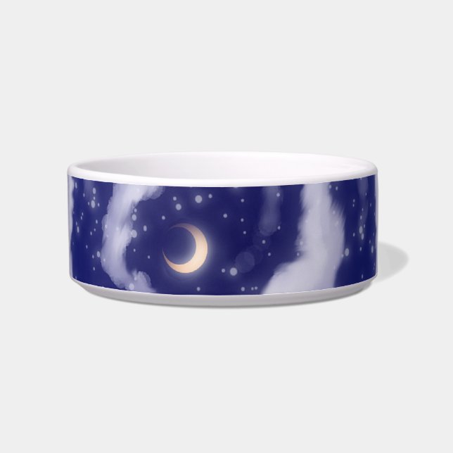 The Moon in the sky Pet Bowl (Left)