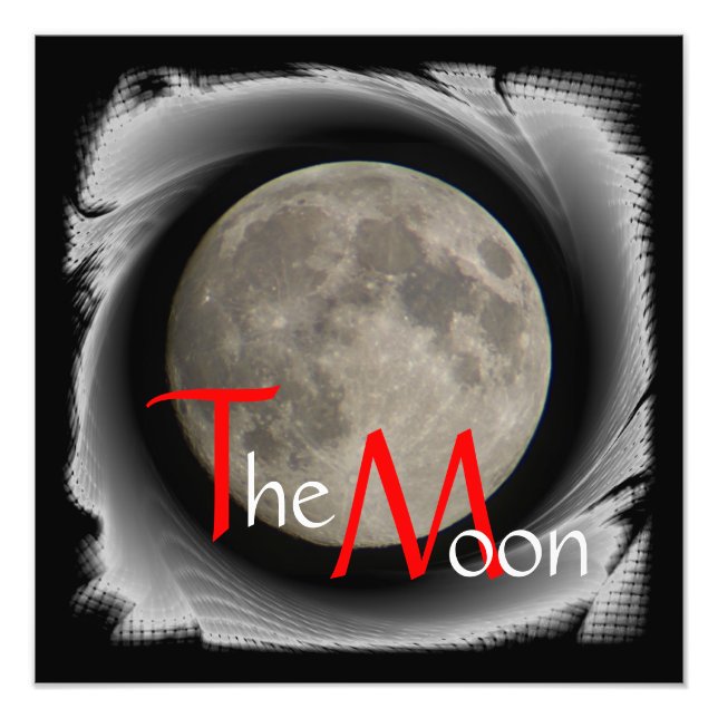 The moon, la lune, la luna, the moon poster (Front)