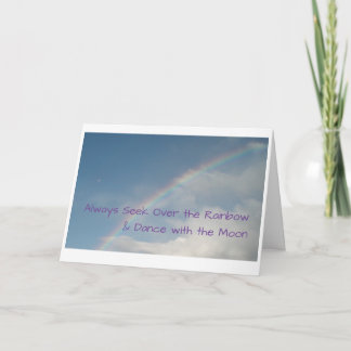 The Moon & Rainbow Greeting Card