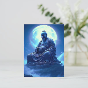 The Moon’s Blessing Over the Celestial Statue Postcard