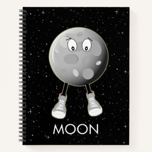 The Moon & Stars in Space Notebook