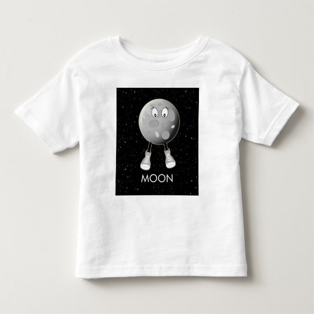 The Moon & Stars in Space Toddler T-Shirt (Front)