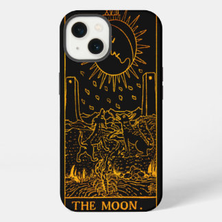 The Moon Tarot Card | Gold And Black | Major Arcan iPhone 13 Case
