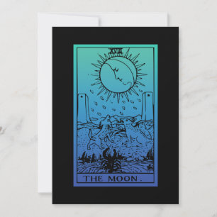 The Moon Tarot Card Gradient Greeting Card