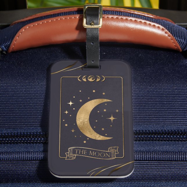 The Moon Tarot Card Luggage Tag (Front Insitu 2)