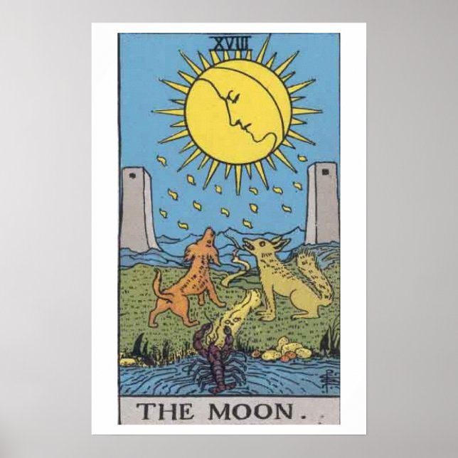 The Moon Tarot Card Poster (Front)