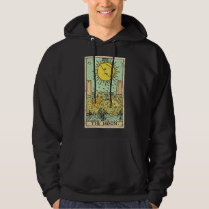 The Moon Tarot Card XVIII (Vintage Design) Hoodie