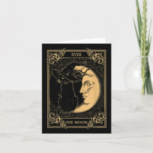 The Moon Tarot Xvii Inspired Black Cat Witch Hat H Card