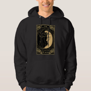 The Moon Tarot Xvii Inspired Black Cat Witch Hat O Hoodie