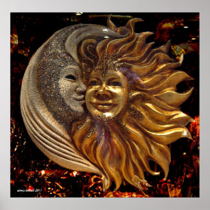 The Moon, The Sun, The Kiss Poster