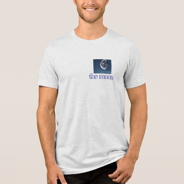 the moon Tri-Blend shirt (Front)