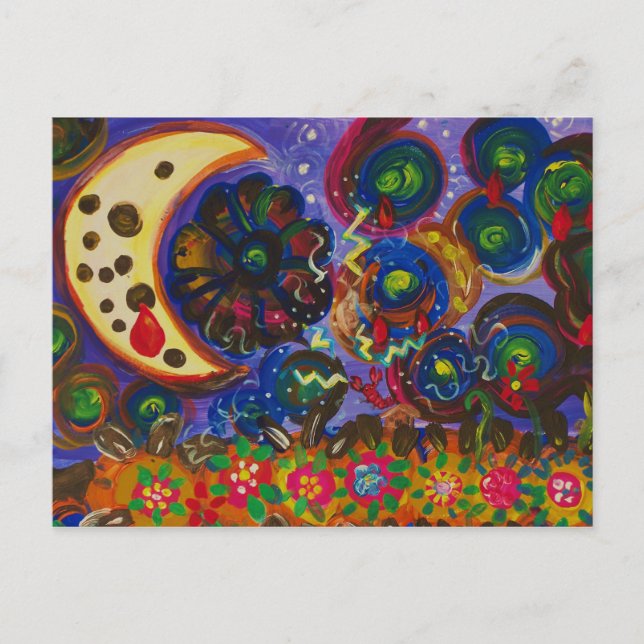 The Moon Wounded by her Shadow Postcard (Front)