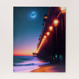 The Moonlit Pier Jigsaw Puzzle