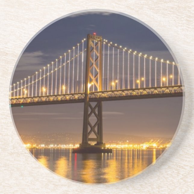 The moonrise tonight over the Bay Bridge Coaster (Front)