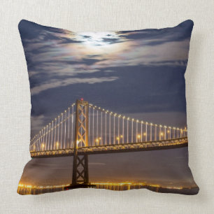 The moonrise tonight over the Bay Bridge Cushion