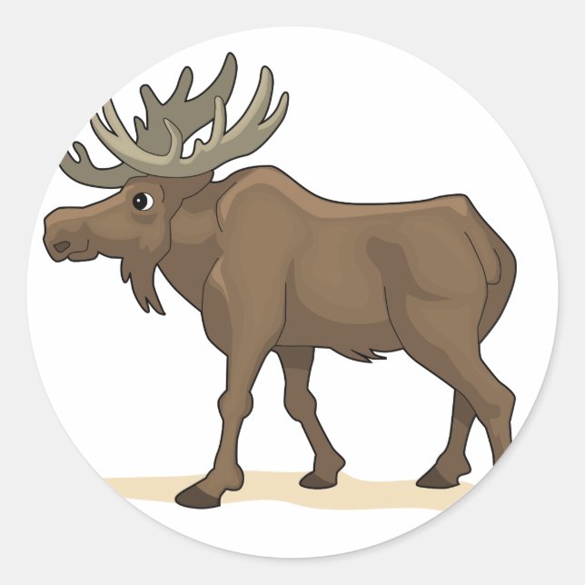 The Moose Classic Round Sticker (Front)