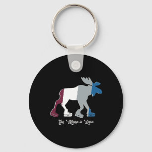 The Moose Is Loose - Hockey Skates Key Ring