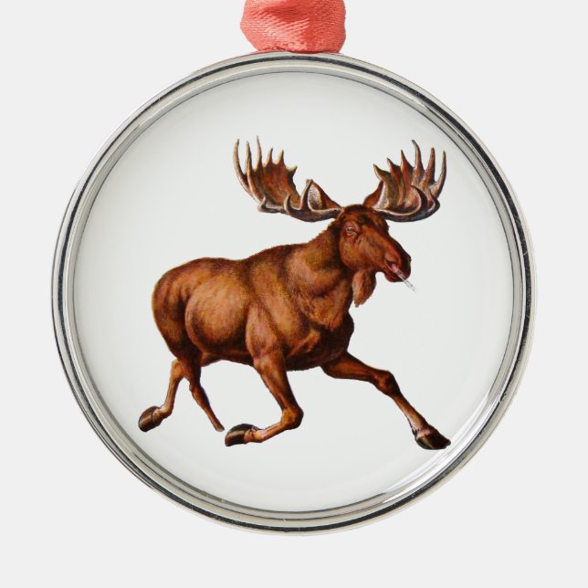 THE MOOSE IS LOOSE METAL TREE DECORATION (Front)