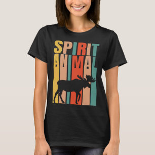 The Moose Is My Spirit Animal Retro T-Shirt