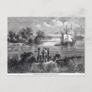 The Moravians Ascending the Delaware Postcard