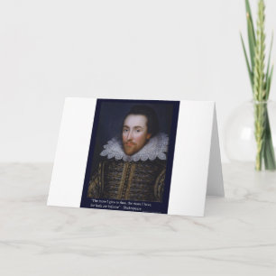 The More I Give" Shakespeare Love Quote Gifts/Tees Card
