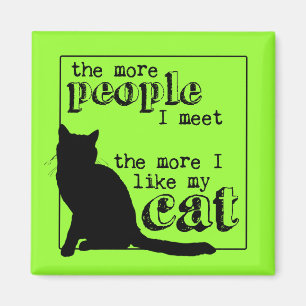 The More I Like My Cat - All Colours Magnet
