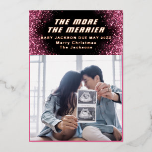 The More The Merrier 2 Photo pink glitter birth
