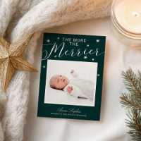 The More The Merrier Christmas Birth Announcement