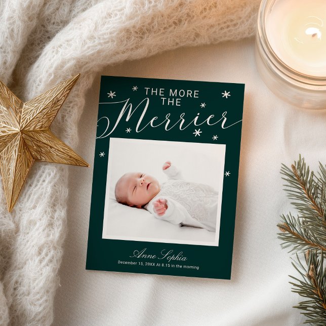 The More The Merrier Christmas Birth Announcement (Creator Uploaded)