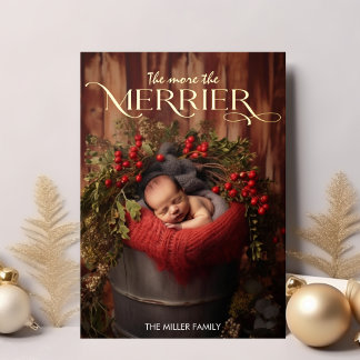 The More The Merrier Christmas Modern Typography