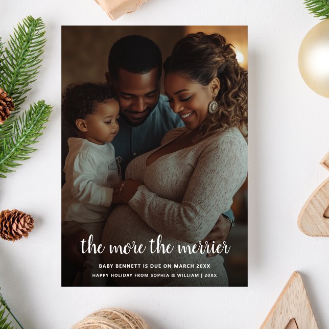 The More The Merrier Christmas Overlay Photo  Holiday Card (Creator Uploaded)