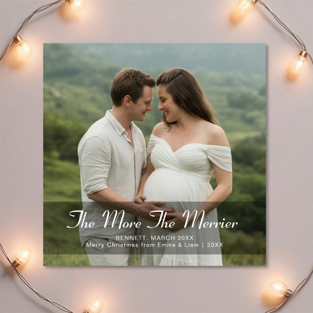 The More The Merrier Cute Couple Christmas Card (Creator Uploaded)