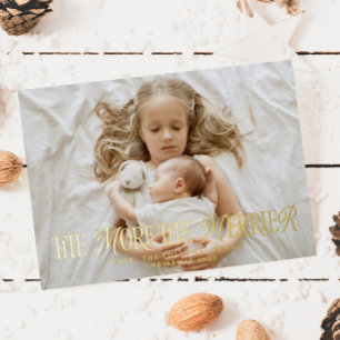 The More The Merrier Holiday Baby Announcement