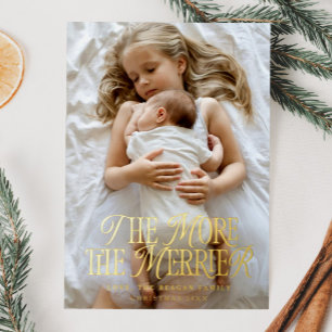 The More The Merrier Holiday Birth Announcement