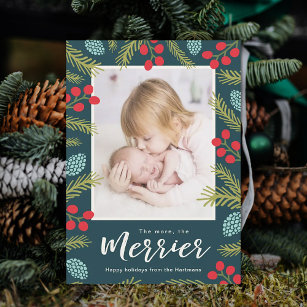 The More The Merrier Pine Birth Announcement