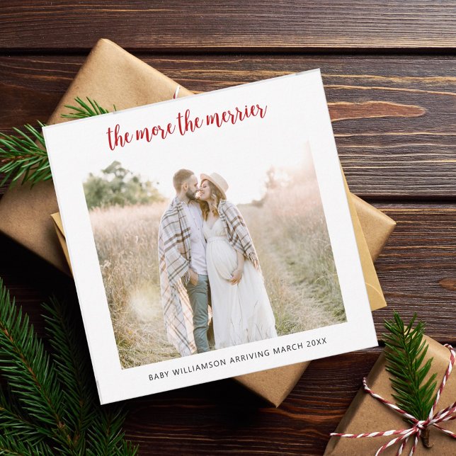 The More The Merrier Pregnancy Announcement Card (Creator Uploaded)