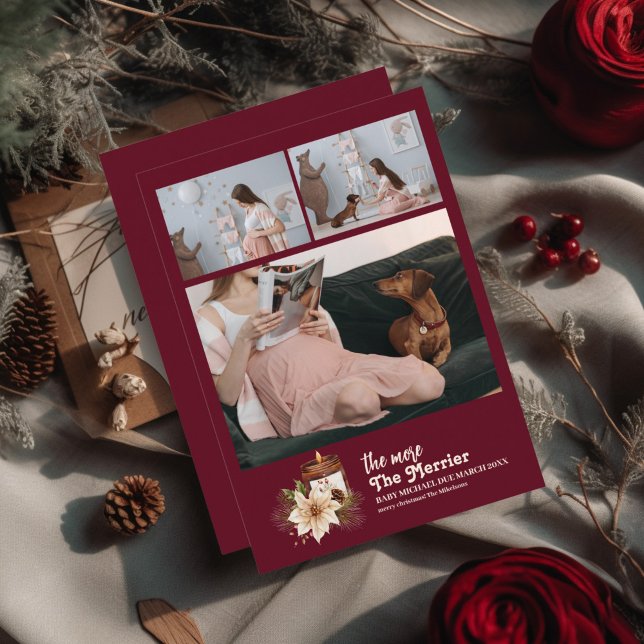 The More The Merrier Pregnancy  Holiday Card (Creator Uploaded)