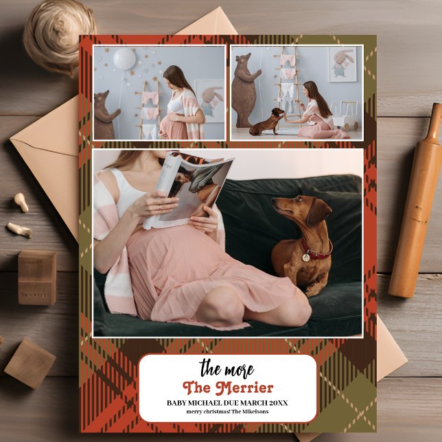 The More The Merrier Pregnancy  Holiday Card (Creator Uploaded)