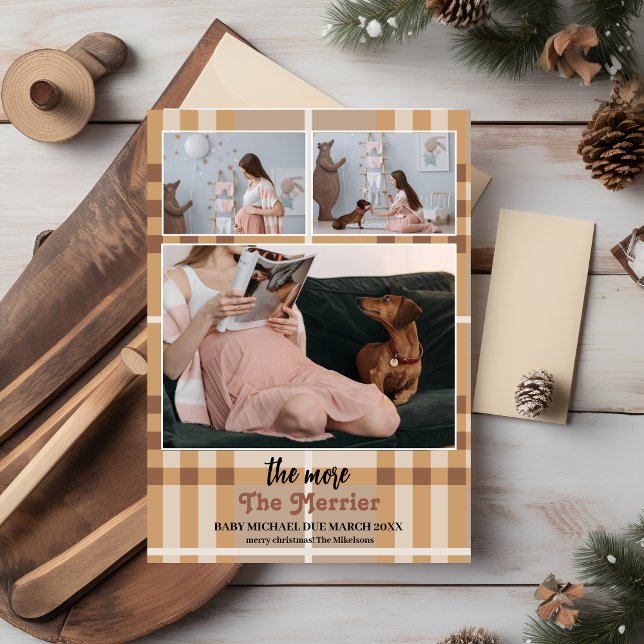 The More The Merrier Pregnancy  Holiday Card (Creator Uploaded)