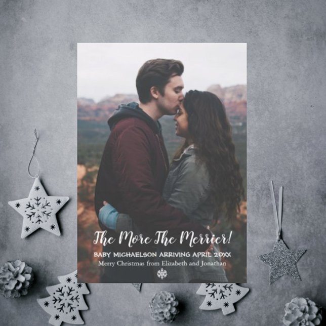 The More The Merrier Pregnancy Holiday Postcard (Creator Uploaded)