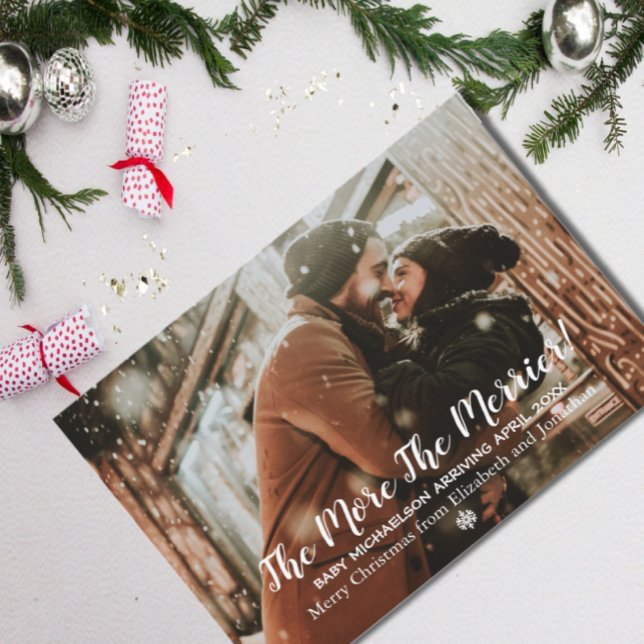 The More The Merrier Pregnancy Holiday Postcard (Creator Uploaded)
